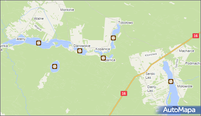 mapa Kopanica gmina Płaska, Kopanica gmina Płaska na mapie Targeo