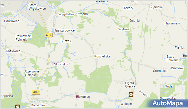 mapa Kościeliska, Kościeliska na mapie Targeo