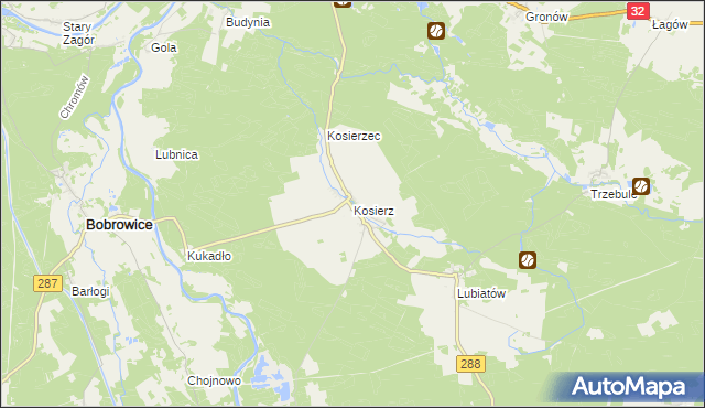 mapa Kosierz, Kosierz na mapie Targeo