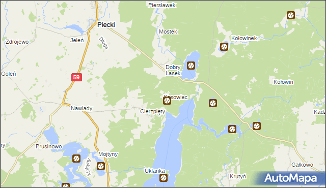 mapa Kosowiec, Kosowiec na mapie Targeo