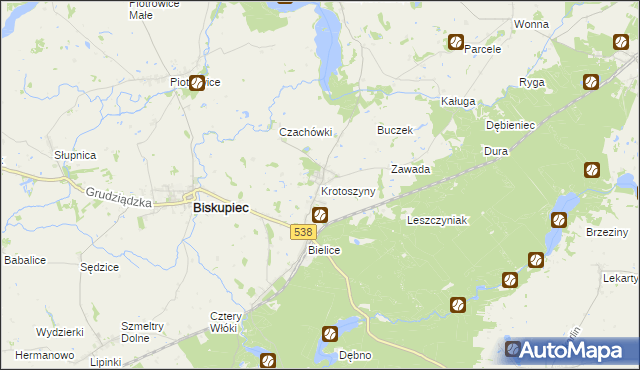 mapa Krotoszyny, Krotoszyny na mapie Targeo