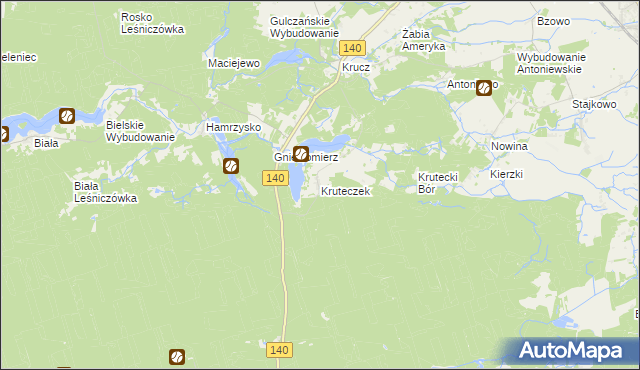 mapa Kruteczek, Kruteczek na mapie Targeo