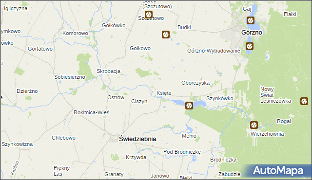 mapa Księte, Księte na mapie Targeo