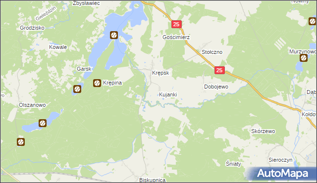 mapa Kujanki, Kujanki na mapie Targeo