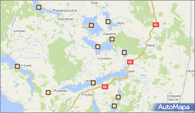 mapa Kukówko, Kukówko na mapie Targeo