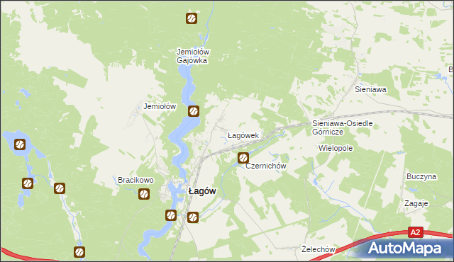 mapa Łagówek, Łagówek na mapie Targeo