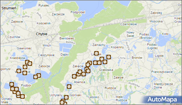 mapa Landek, Landek na mapie Targeo