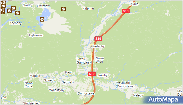 mapa Łążek Ordynacki, Łążek Ordynacki na mapie Targeo