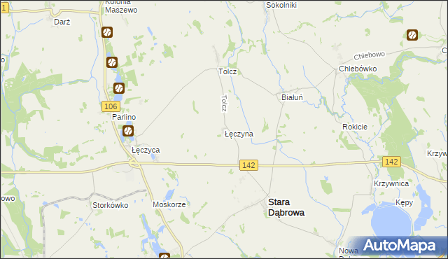 mapa Łęczyna, Łęczyna na mapie Targeo