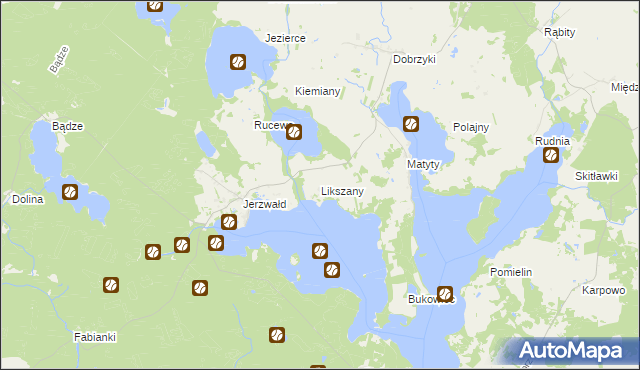 mapa Likszany, Likszany na mapie Targeo