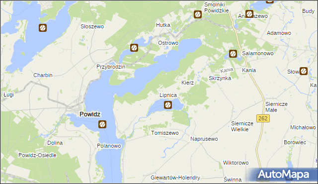 mapa Lipnica gmina Ostrowite, Lipnica gmina Ostrowite na mapie Targeo