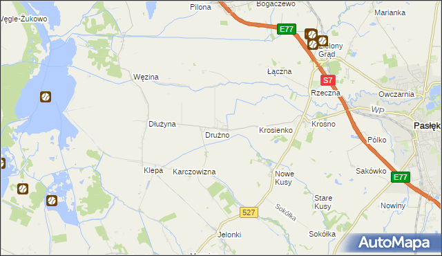 mapa Lisów gmina Elbląg, Lisów gmina Elbląg na mapie Targeo