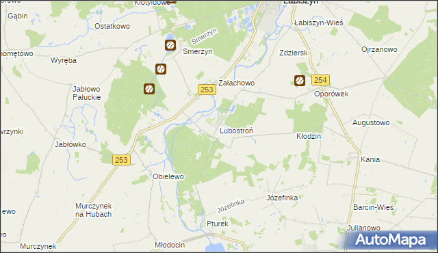 mapa Lubostroń, Lubostroń na mapie Targeo