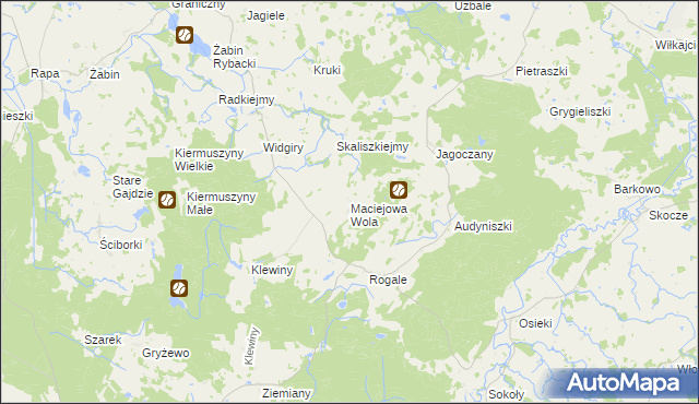 mapa Maciejowa Wola, Maciejowa Wola na mapie Targeo