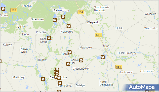 mapa Macikowo, Macikowo na mapie Targeo