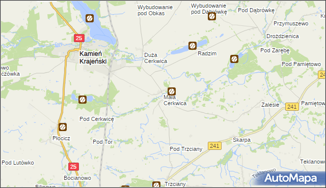 mapa Mała Cerkwica, Mała Cerkwica na mapie Targeo