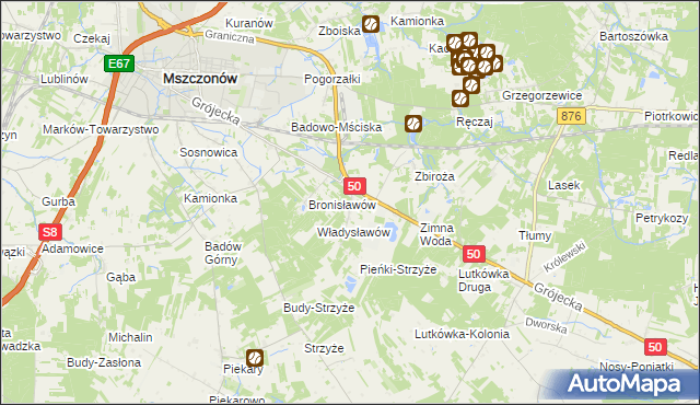 mapa Marianka gmina Mszczonów, Marianka gmina Mszczonów na mapie Targeo