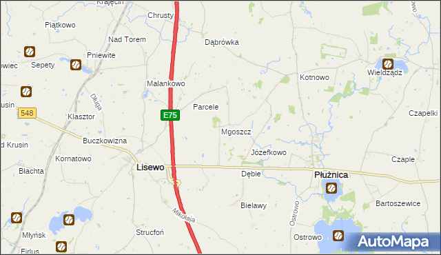 mapa Mgoszcz, Mgoszcz na mapie Targeo