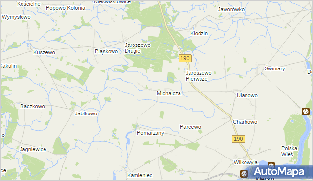 mapa Michalcza, Michalcza na mapie Targeo