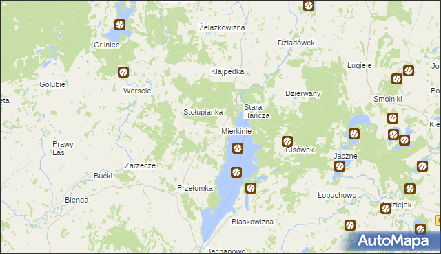 mapa Mierkinie, Mierkinie na mapie Targeo