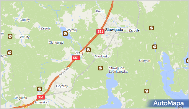 mapa Miodówko, Miodówko na mapie Targeo