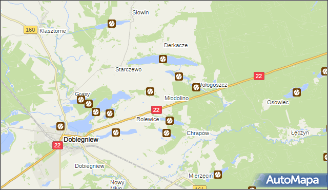 mapa Młodolino, Młodolino na mapie Targeo