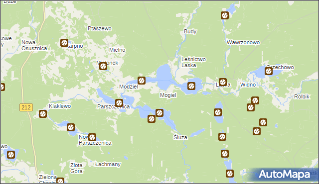 mapa Mogiel, Mogiel na mapie Targeo