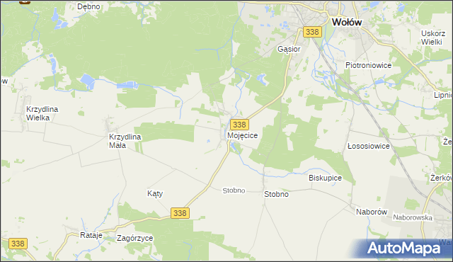 mapa Mojęcice, Mojęcice na mapie Targeo