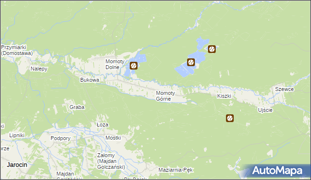 mapa Momoty Górne, Momoty Górne na mapie Targeo