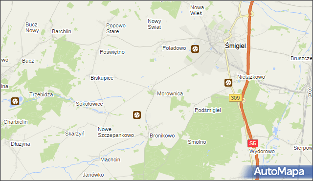 mapa Morownica, Morownica na mapie Targeo