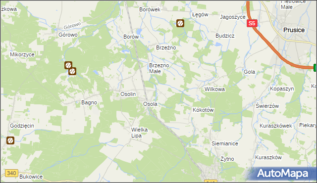 mapa Morzęcin Mały, Morzęcin Mały na mapie Targeo