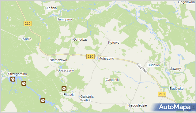 mapa Motarzyno, Motarzyno na mapie Targeo