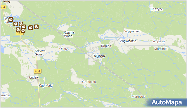 mapa Murów, Murów na mapie Targeo