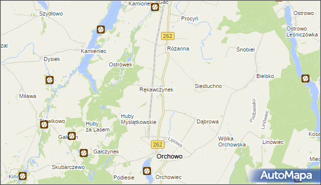 mapa Myślątkowo, Myślątkowo na mapie Targeo