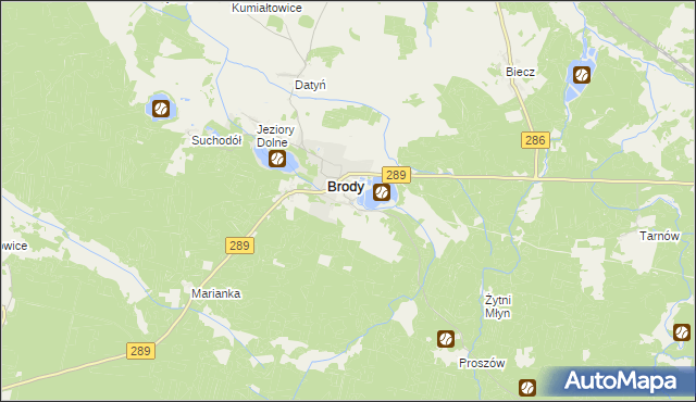 mapa Nabłoto, Nabłoto na mapie Targeo