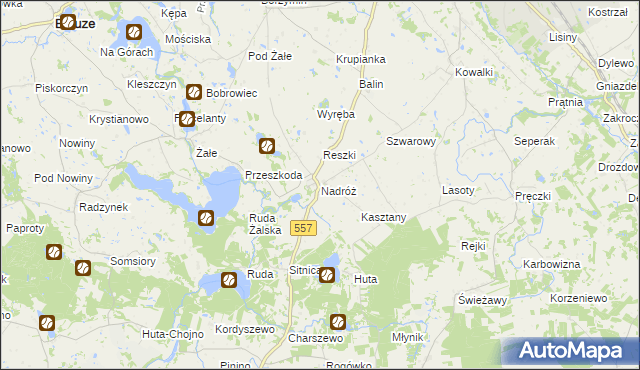 mapa Nadróż, Nadróż na mapie Targeo