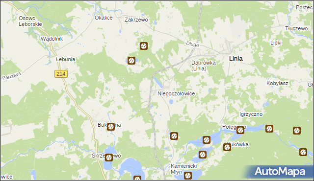 mapa Niepoczołowice, Niepoczołowice na mapie Targeo