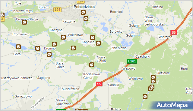 mapa Nowa Górka, Nowa Górka na mapie Targeo