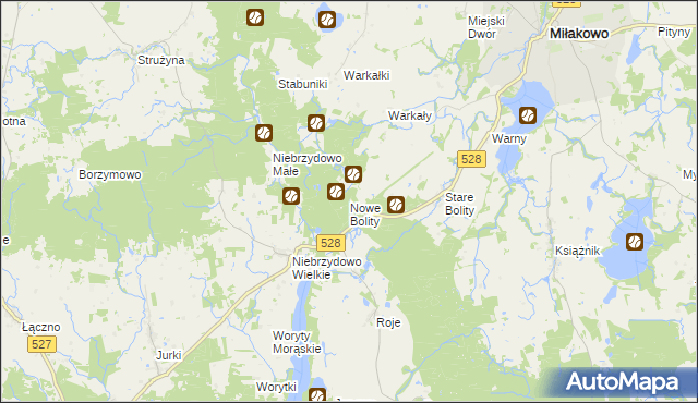 mapa Nowe Bolity, Nowe Bolity na mapie Targeo