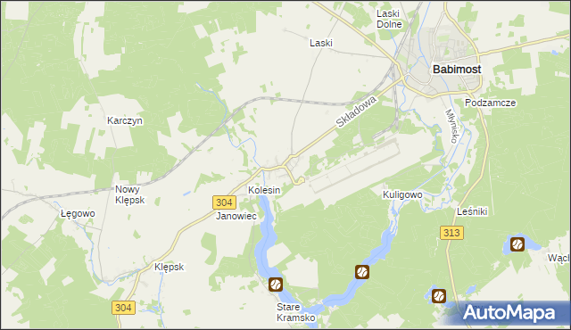 mapa Nowe Kramsko, Nowe Kramsko na mapie Targeo