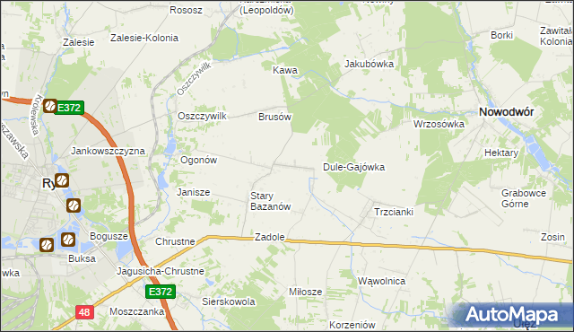 mapa Nowy Bazanów, Nowy Bazanów na mapie Targeo