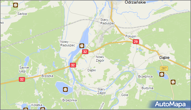 mapa Nowy Zagór, Nowy Zagór na mapie Targeo