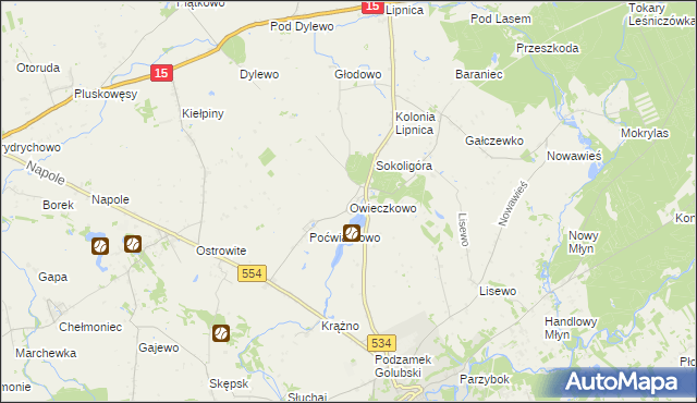 mapa Owieczkowo, Owieczkowo na mapie Targeo