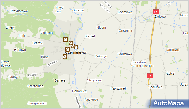 mapa Pakszyn, Pakszyn na mapie Targeo