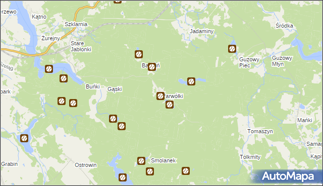 mapa Parwółki, Parwółki na mapie Targeo