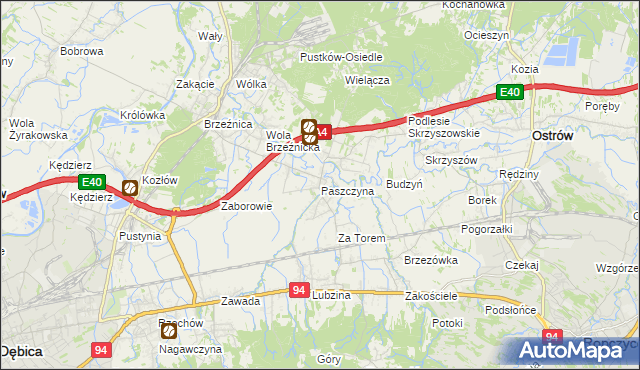 mapa Paszczyna, Paszczyna na mapie Targeo