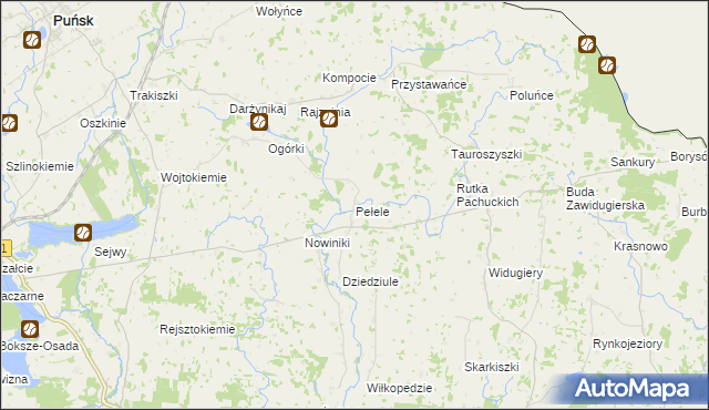 mapa Pełele, Pełele na mapie Targeo