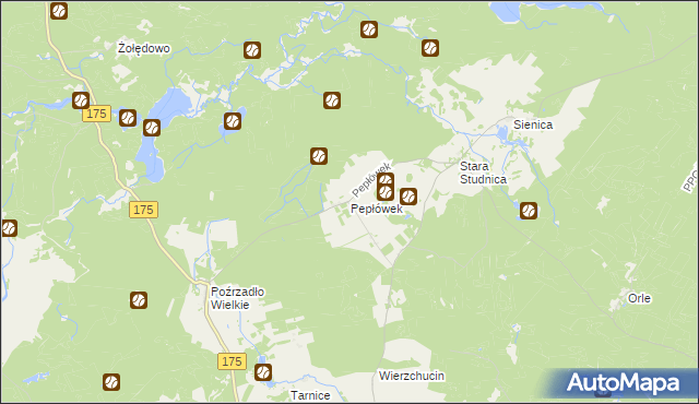 mapa Pepłówek, Pepłówek na mapie Targeo