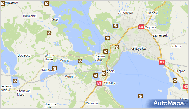 mapa Piękna Góra, Piękna Góra na mapie Targeo