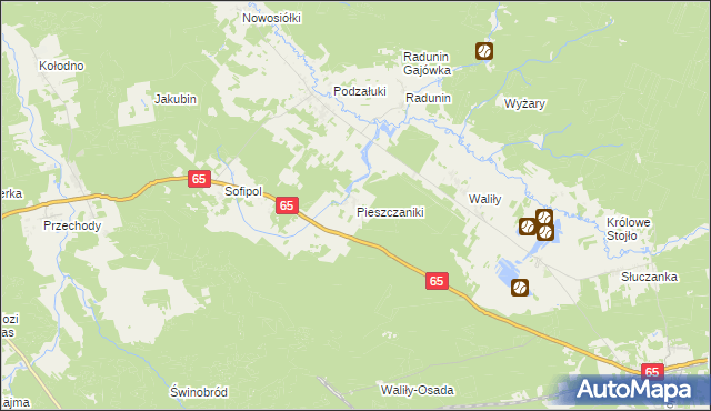 mapa Pieszczaniki, Pieszczaniki na mapie Targeo